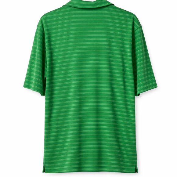 Pebble Beach Bright Green Narrow-Striped Polo - Picture 2 of 4
